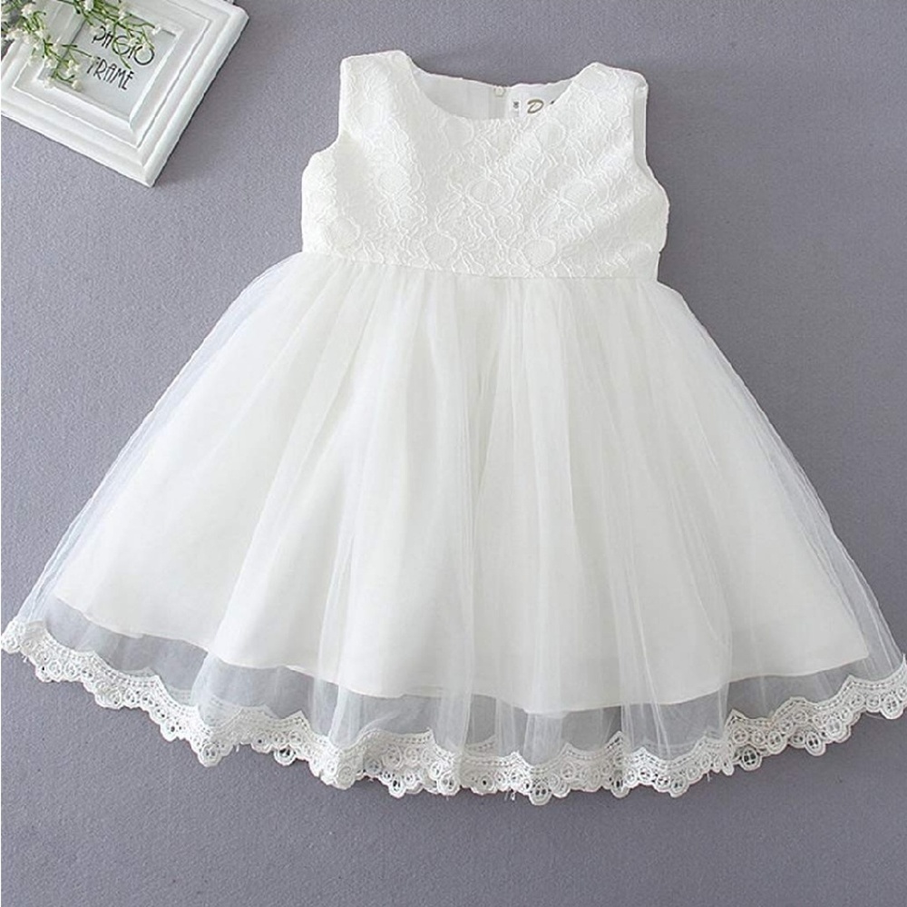 Lace Bow Special Occasion Baby Girl Dress